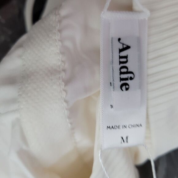 Andie Swim The Asbury Ribbed One Piece Swimsuit in Coconut Cream Size Med NWT - Picture 8 of 9